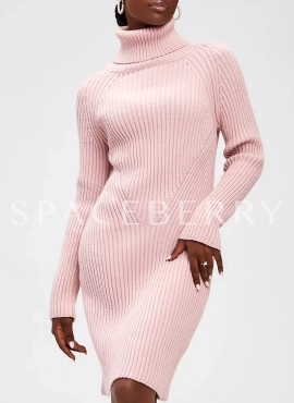 Женское теплое вечернее вязаное платье